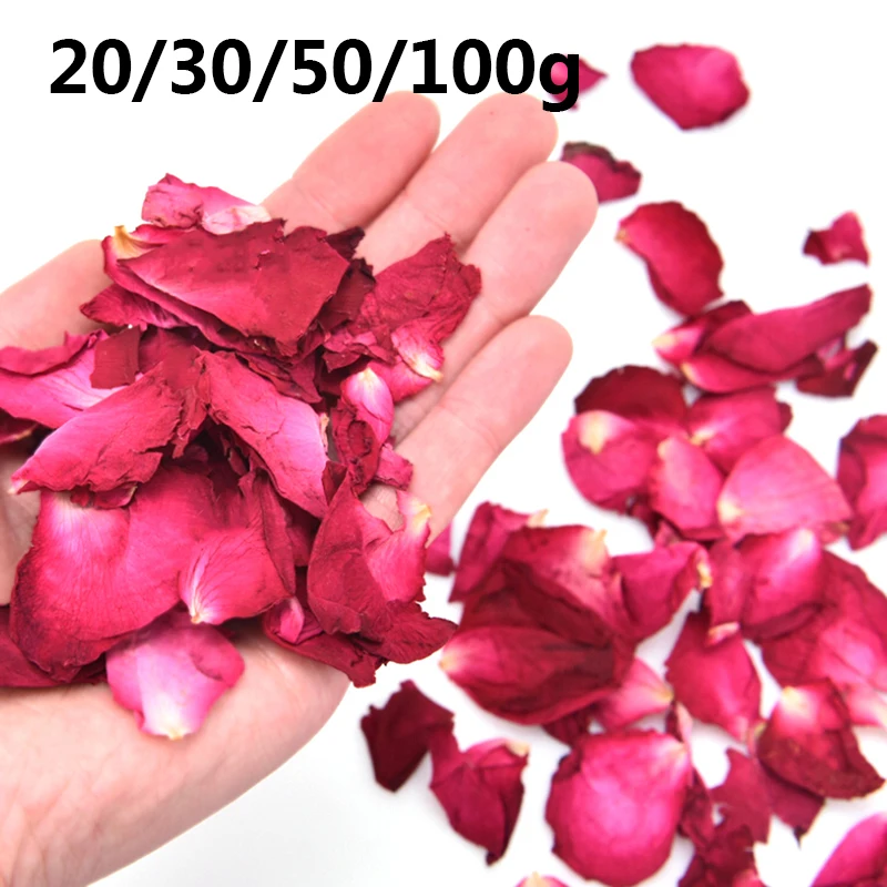 20/30/50/100g Artificial Silk Red Rose Petals Decorations For Wedding Party