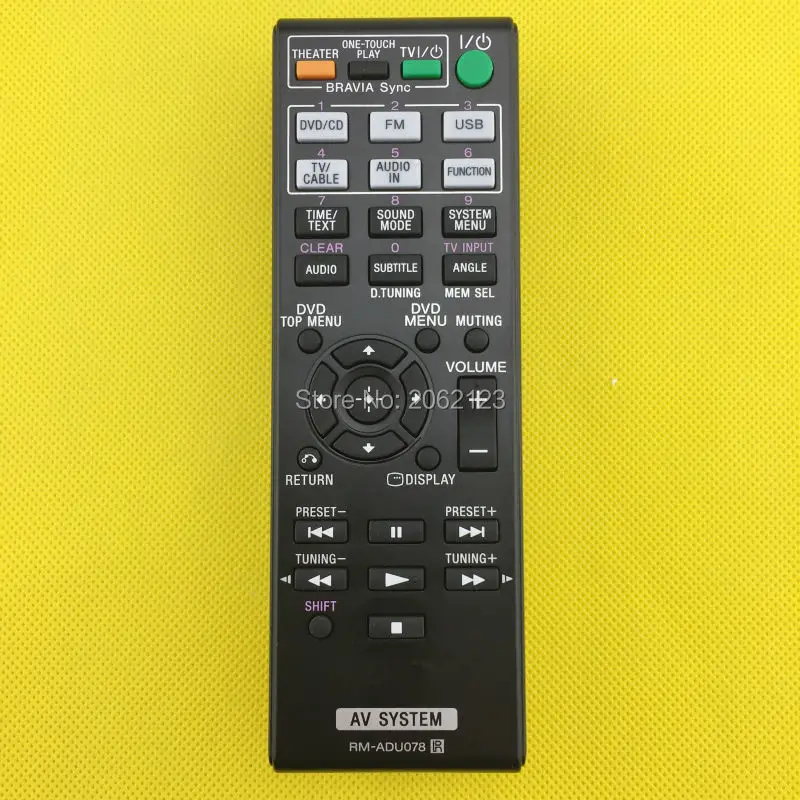 Remote Control RMADU078 for SONY AV System Power Amplifier DAV-TZ230 DAV-TZ510 DAV-TZ630 DAV-TZ710 HBD-TZ135 HBD-TZ530