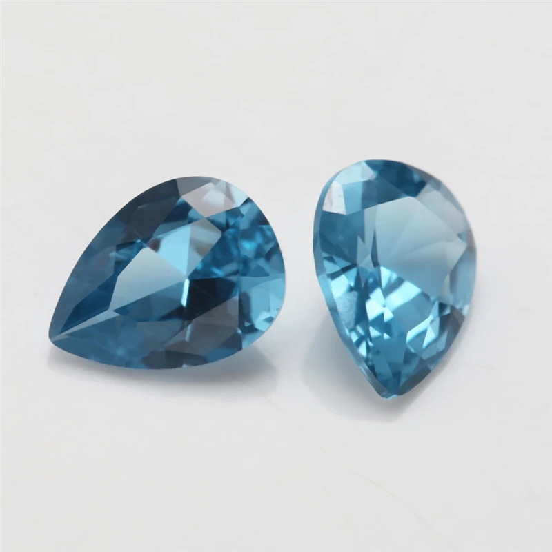 Synthetischer Spinell, Birnenförmiger Schliff, Lose Steine, Blau, 3x5mm-10x12mm, 106 109 112 113 114 120, Farbe für Schmuckzubehör – Detail 14