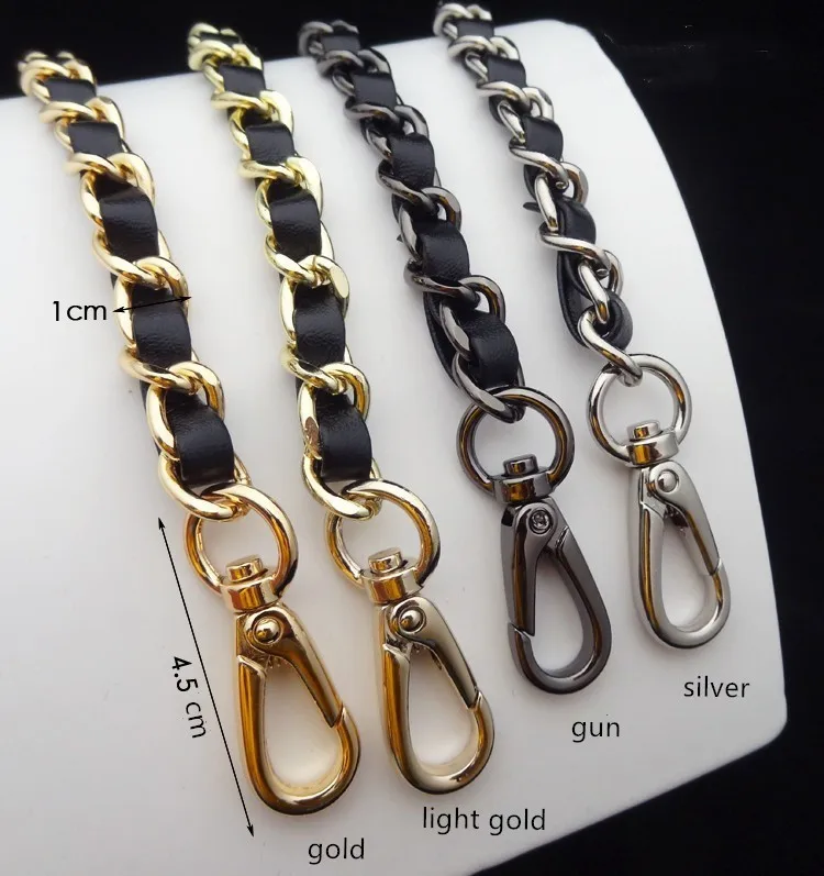 10mm Width Bag Chain Leather Chains Compostite Chain Bags Flap Shoulder Metal Bag Chain Bag Replacement Parts Diy Accessories