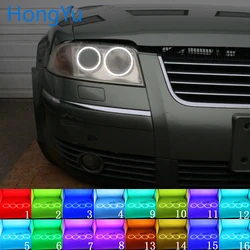 Multi-color RGB LED Angel Eyes  Ring Eye DRL RF Remote Control for Volkswagen VW Passat B5.5 3BG 2001 - 2005 Accessories