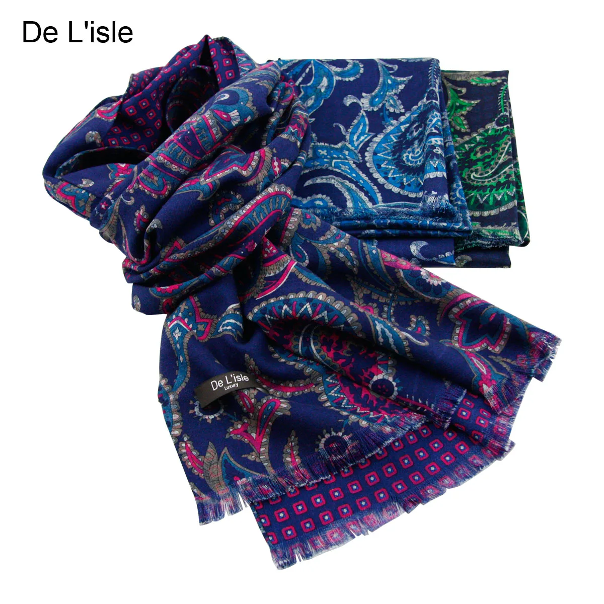 

2019 Winter Fashion Top Quality Pure Wool Scarf Double Faced Paisley Printed Cashmere Shawl Pashmina Wraps - Factory Outlet