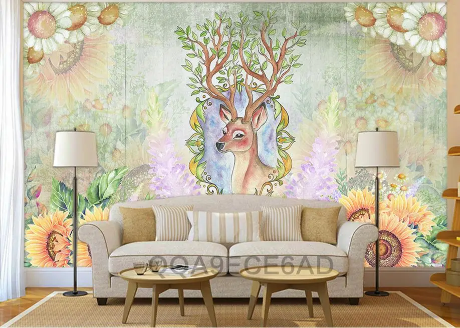 

customize modern 3d wallpaper Abstract personality elk 3d wall murals wallpaper non-woven wallpaper background photo wallpaper