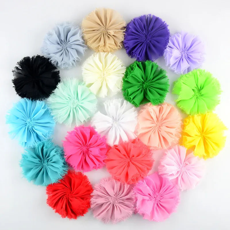 20pcs/lot , 3 inch ballerina flowers, fabric flower, shabby chiffon flowers