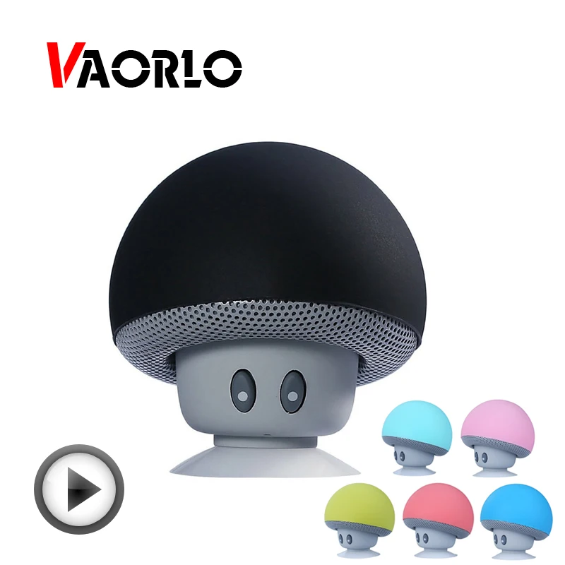 VAORLO Tragbare Mini Pilz Drahtlose Bluetooth Lautsprecher Wasserdichte Sucker Halterung Lautsprecher Stereo Subwoofer Hände Frei Mit Mikrofon