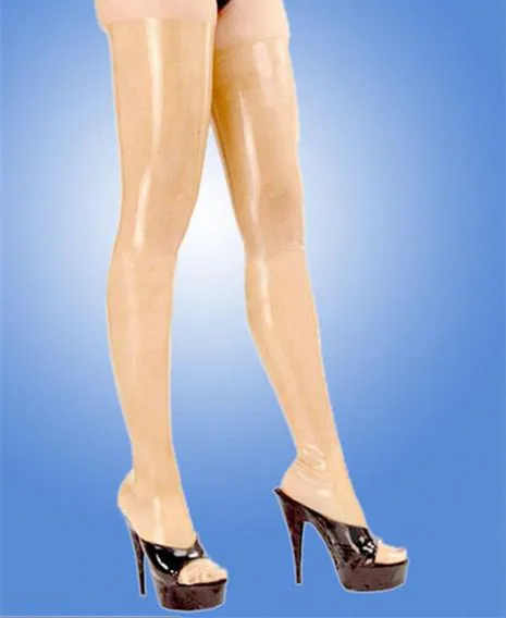 

Transparent Latex Stockings Thigh High Stockings Rubber Long Stocking