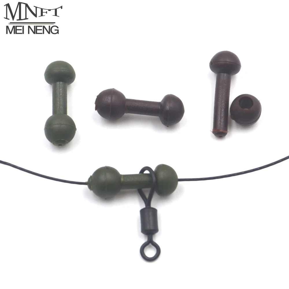 

MNFT 120Pcs Carp Fishing Chod Bead Release Rig Heli Dumbbells Shape Soft Rubber Chod Beads Swivel Coarse Fishing Accessories