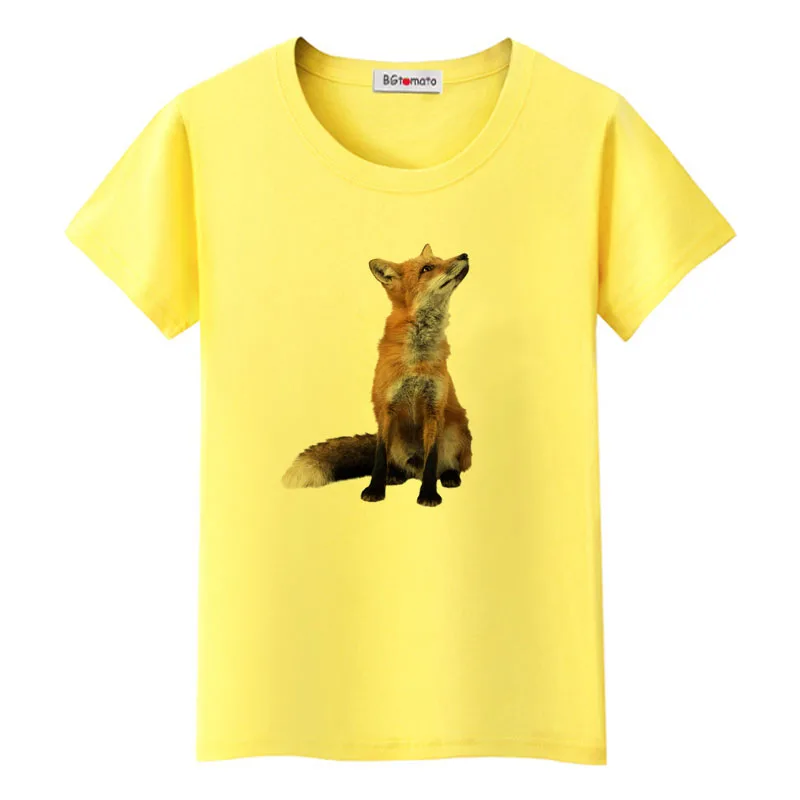 

BGtomato 3D fox tshirt popular streetwear casual t shirt women harajuku t-shirt lovely tee shirt femme cute animal haut femme