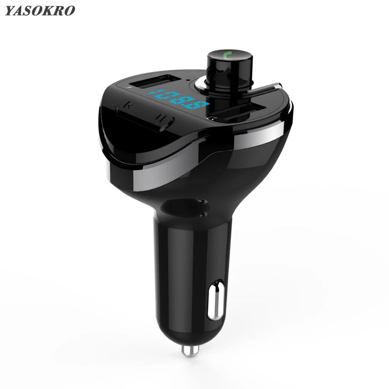 

Car Handsfree FM Transmitter Bluetooth-compatible MP3 Player Car Kit Dual USB Car Charger Support TF Card/U Disk Music Play