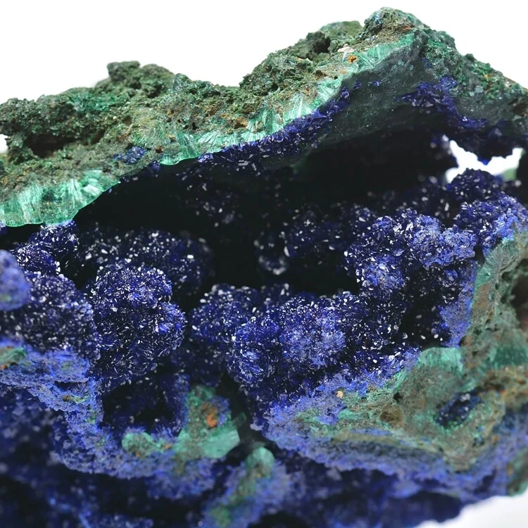 Anhui azurite mineral crystal stone quarry raw rock rocks teaching specimens Collectibles