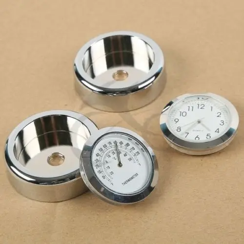 Motorcycle Windshield Temp Dial Clock For Harley Honda Suzuki Yamaha Kawasaki