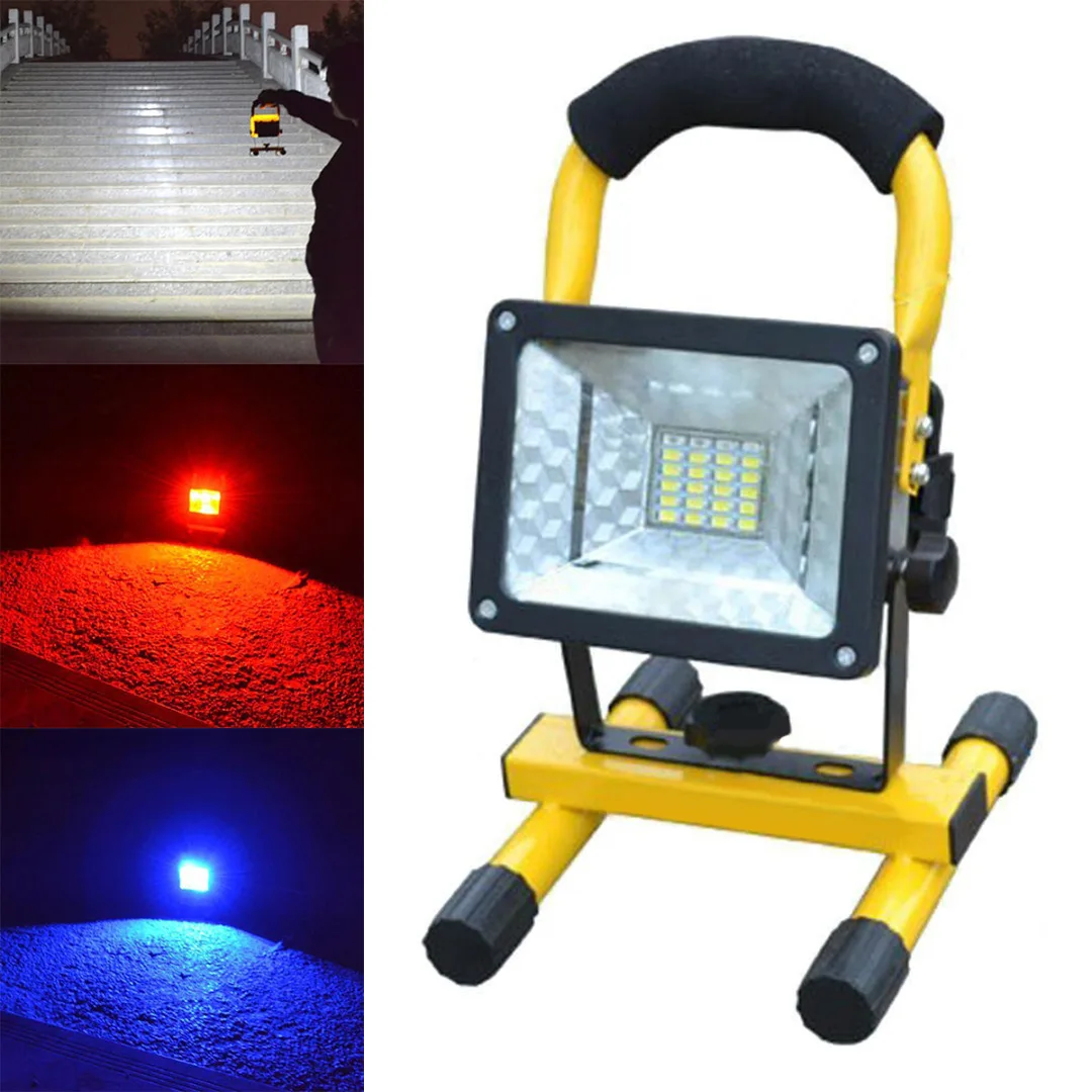 

1set 30W 24 LED Rechargeable Battery Waterproof IP65 Emergency Floodlight Lamp outdorr light