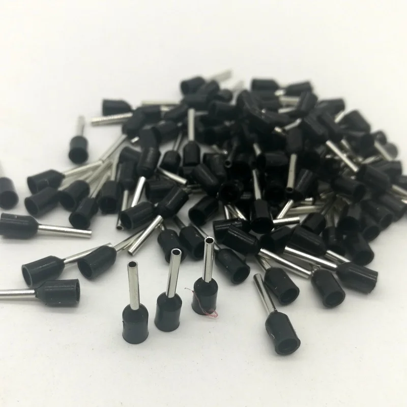 1000PCS E1006 E1008 E1010 E1012 E1018 Tube insulating Insulated Terminals 1.0² Cable Wire Insulating Crimp Terminal Connector