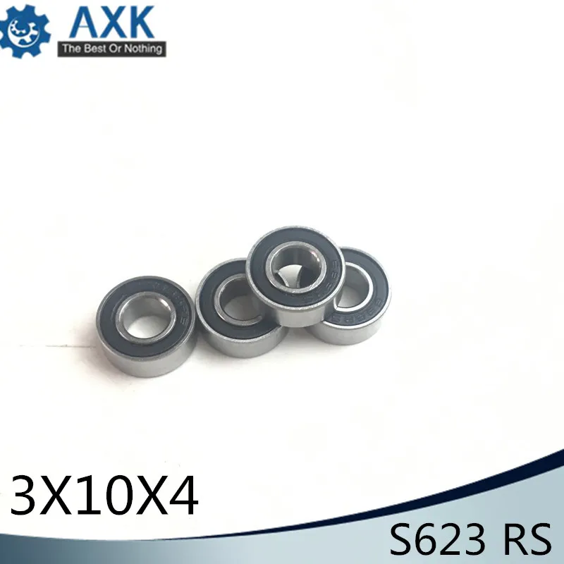 Bearings 623 ( 1 PC ) 3*10*4mm 440C Stainless Steel Rings With Si3N4 Ceramic Balls Bearing S623 S623RS