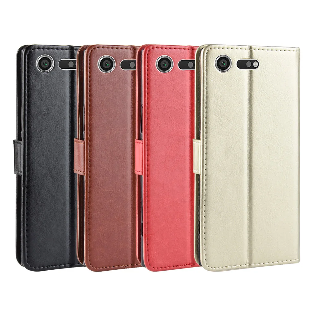 

For Sony Xperia XZ Premium Case Retro Wallet Flip Style Glossy PU Leather Phone Cover For Sony Xperia XZ Premium Dual G8142 Case