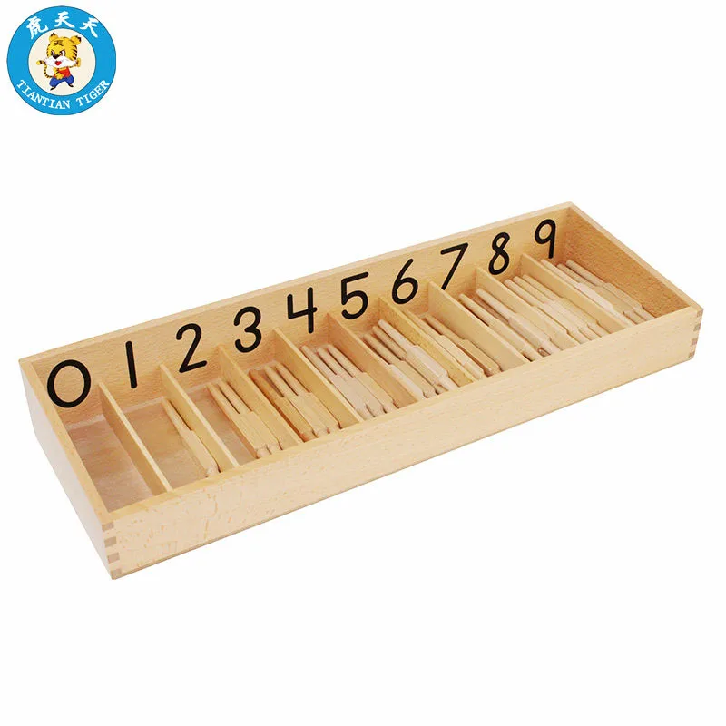 

Montessori Baby Toys For Children Early Education Math Learning Preschool Teaching Aids Spindle Box With 45 Spindle Sticks