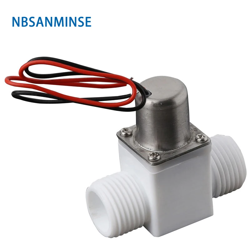 

SM211B Plastic pulse solenoid valve DC4.5V 6V positive pulse open used for Induction sanitary ware bathroom faucet NBSANMINSE