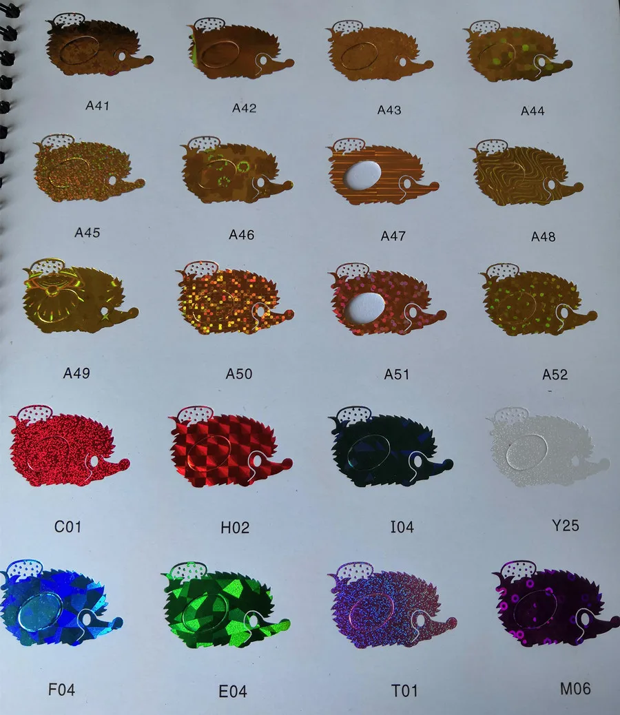 holographic foil hot stamping foil catalogue and color sheets of hot stamping foil holographic foil pigment pearl film