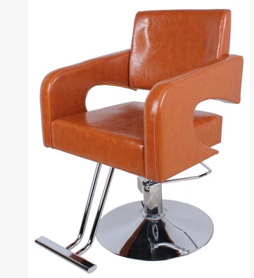 Barber's hair cut chair. Hair salons fashion beauty-care chair black and white image 3