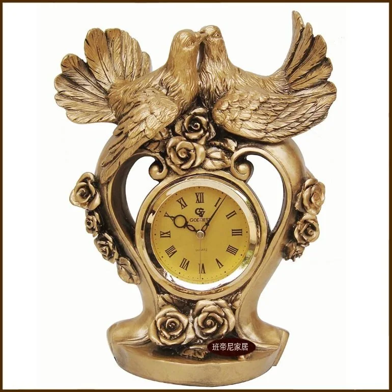 Art Clock Seat Clock  European Clock Seat Art Creative Fashion Clock Table Clock Silence Seat Clock Living Room Arrangement