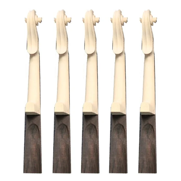 

Violin use 1/8 1/4 1/2 3/4 4/4 Parts Maple Neck Carved Scroll Ebony Fingerboard Luthier For 5PCS