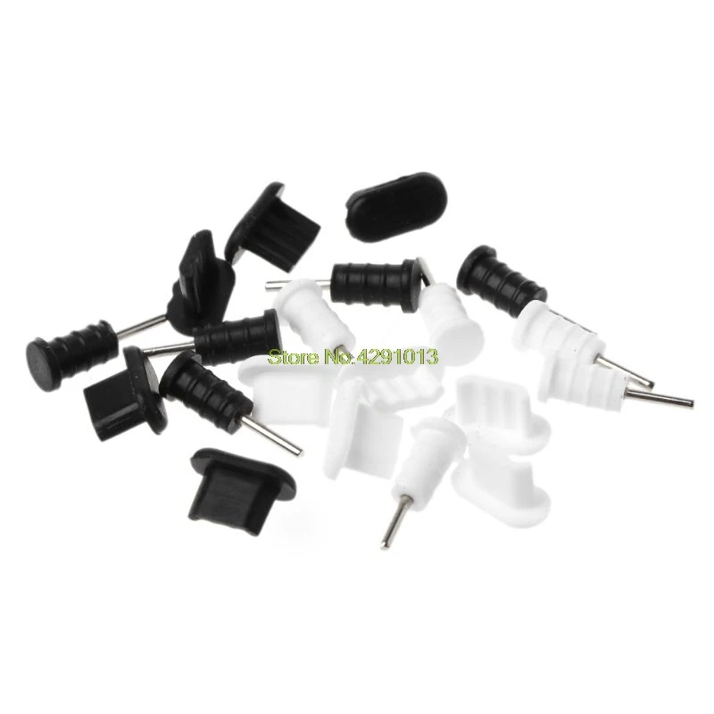 10 Sets Charging Port Micro USB Plug Protection Earphone Jacksets Dustproof Removal Tool for Android Smart Phone Accessorie