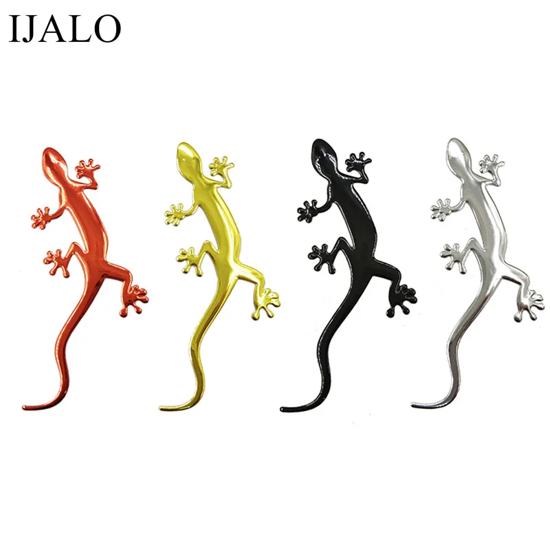 Super Cute Lizard Gecko 3D Car Sticker Soft PVC Chromed Badge Emblem Auto Motorcycle Decoration Wall Decal Refrigerator sticker