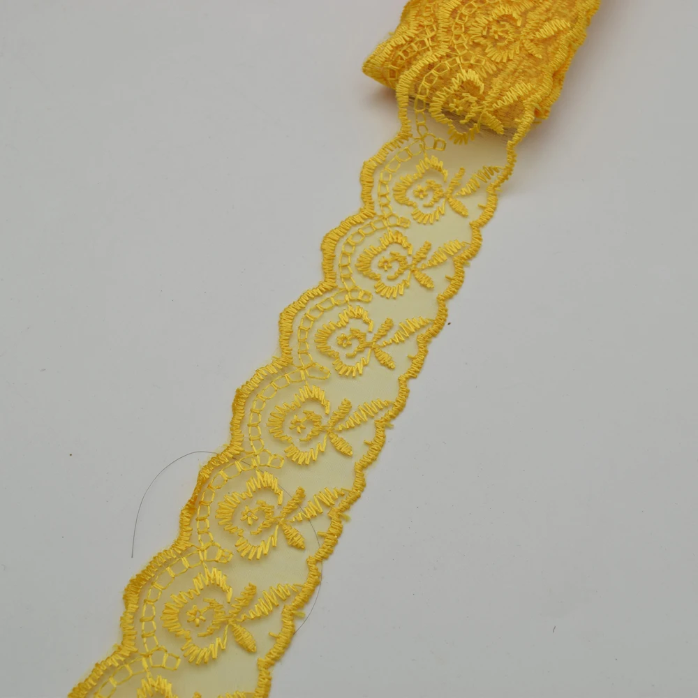 10yards Embroidered Lace Trim  Cheap lace trim ,Embroidery Fabric Lace Ribbon dIY craft  sewing 4cm Width