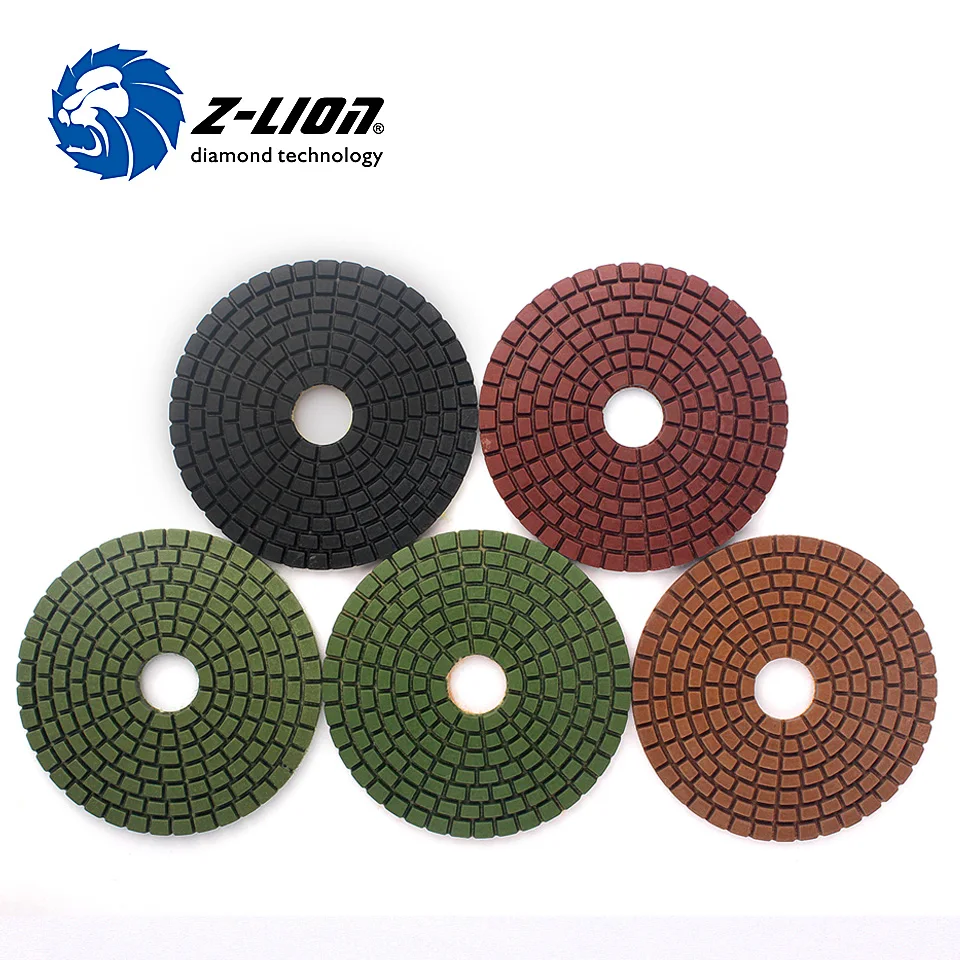 

Z-LION 3pcs 5pcs New Diamond Flexible Polishing Pad 100mm Marble Granite Tile Grinding Pad Quality Wet Use Diamond Abrasive Tool