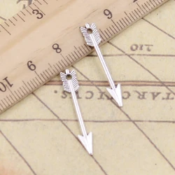 30pcs Charms Arrow 30x5mm Tibetan Bronze Silver Color Pendants Antique Jewelry Making DIY Handmade Craft