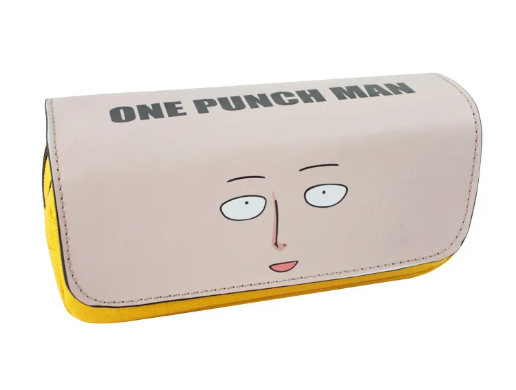 IVYYE Cartoon One Punch Man Anime Cosmetics Bags PU Zipper School Pencil Case Storage Pen Bag Large Pouch Stationery Gift New