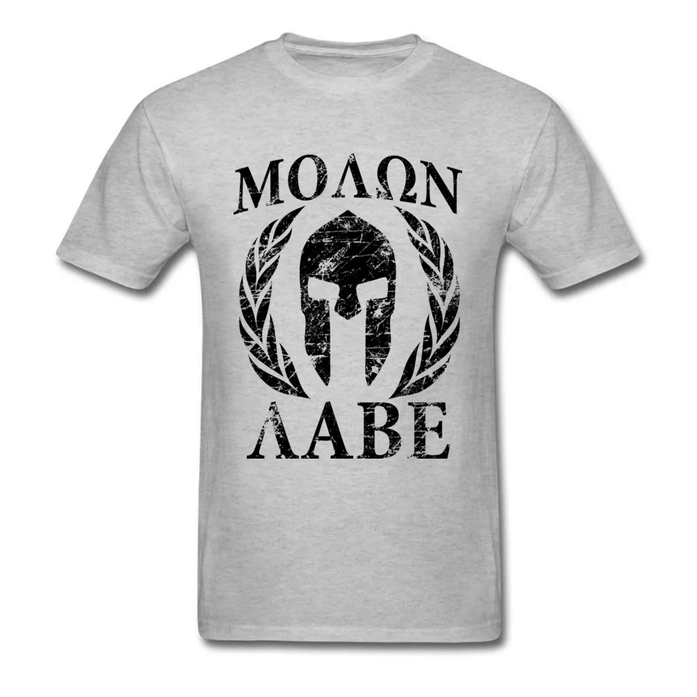 T Shirt Molon Labe Spartan Trojan Helmet Laurels T-shirt Men Tshirt Cotton Black White Clothing Vintage Tee Logo Tops