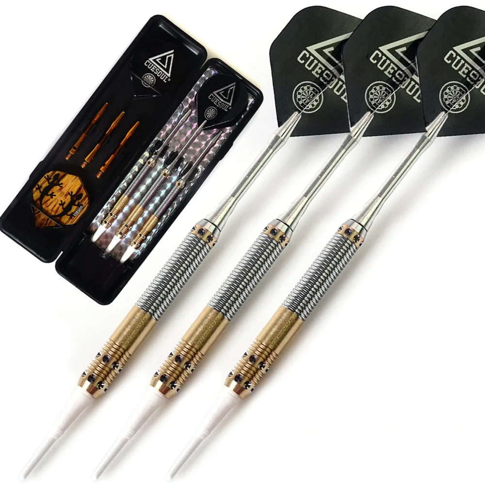 CUESOUL 3pcs 16g Brass Barrels Soft Tip Darts From Dart Game Accessories Supplies Free Shipping