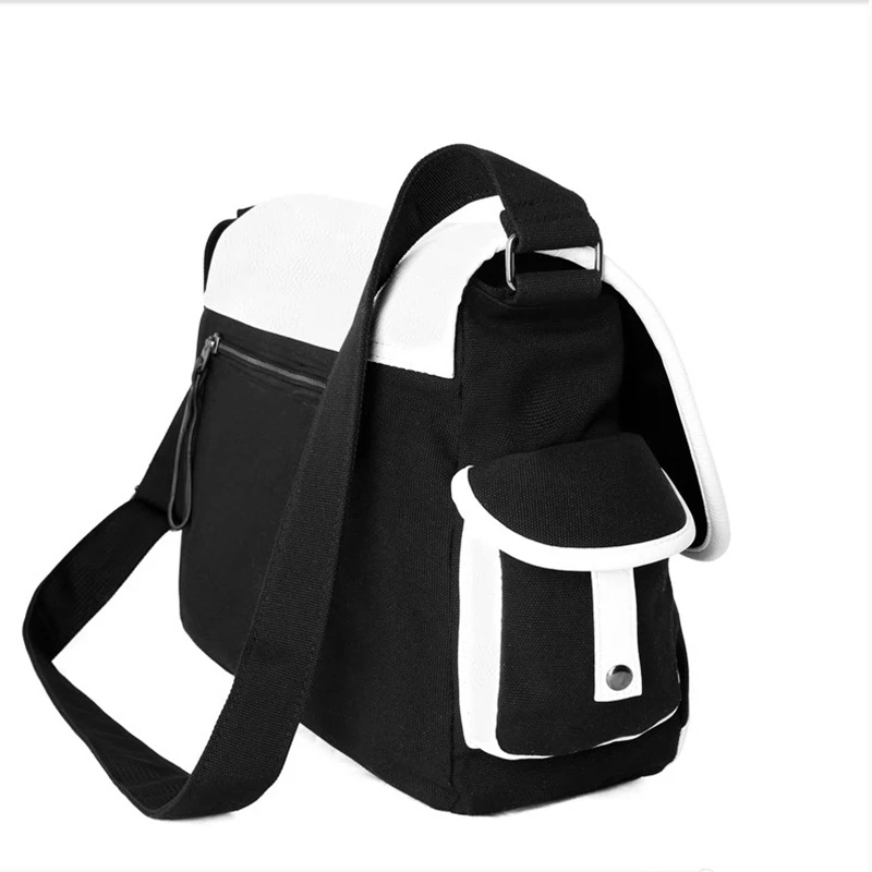 Genshin Impact Women Canvas Casual Zipper Shoulder Bag Crossbody Bags Schoolbags Messenger Bag