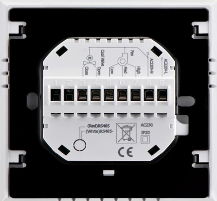 Touchscreen Programmable Wifi Thermostat for 2 Pipe Fan Coil Units Controlled by  Android and IOS Smart Phone in Home or Abroad