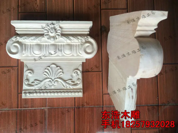 

Dongyang wood carving wood sculpture wood column fashion frame decoration corbel roman column head