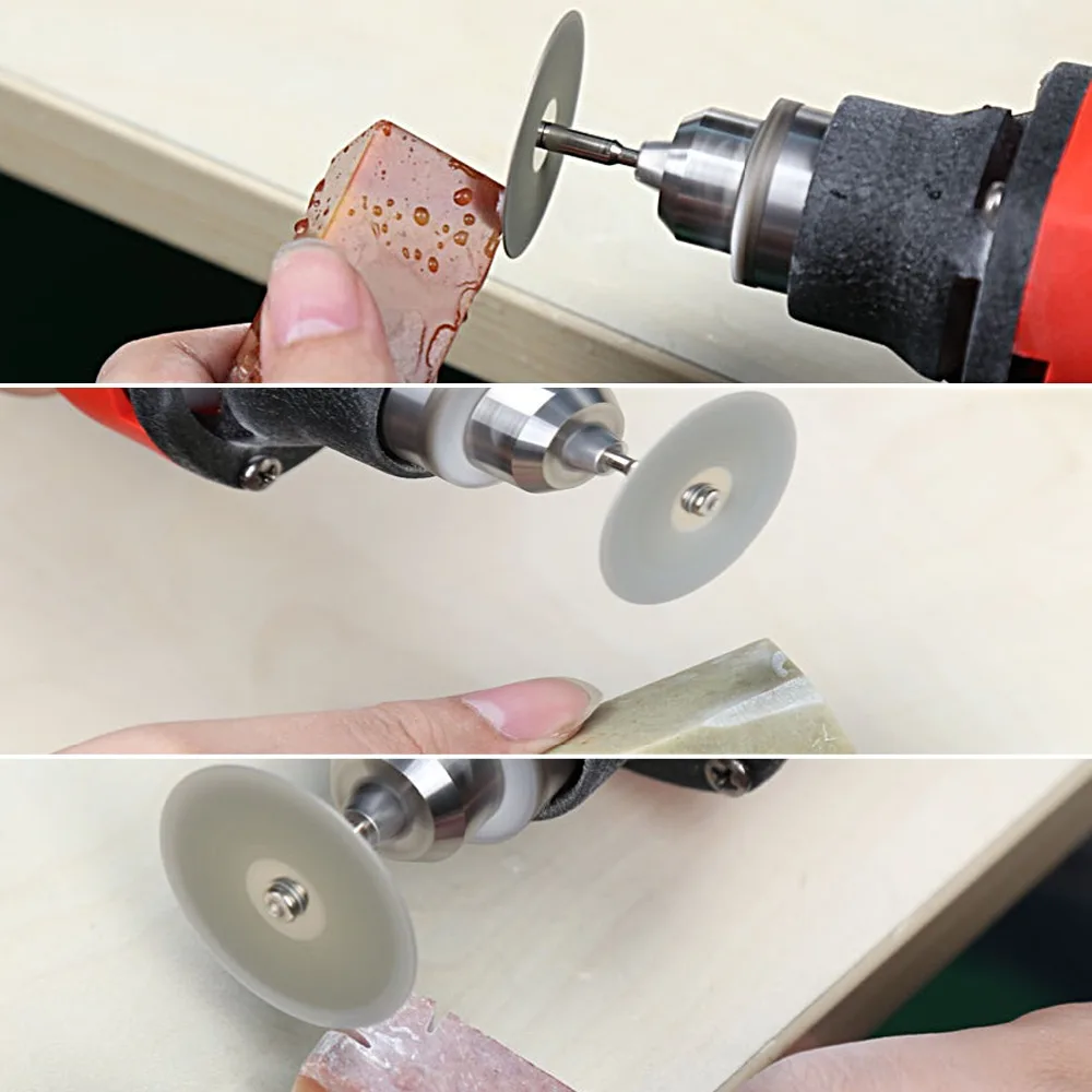 PHYHOO 10 Pcs/Bag Rotary Tool Circular Saw Blades Cutting Wheel Discs Mandrel Dremel Accessories Grinding Wheel Mini Disc Cutter