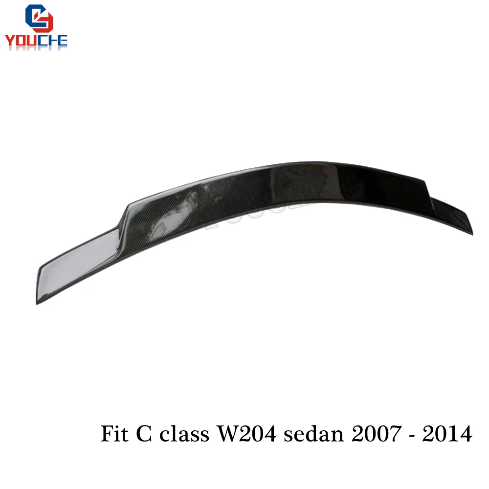 W204 Rear Spoiler Wing C74 Style Carbon Fiber Trunk Lip for Mercedes Benz C Class W204 4-door Sedan 2007 - 2014 C180 C250 C300