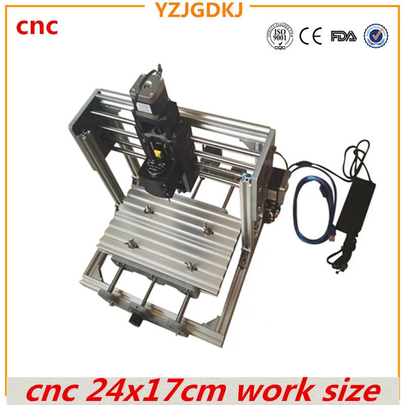 2417 cnc 3Axis Wood Router  engrave machine for wood marking ,aluminum mark work size 24*17cm