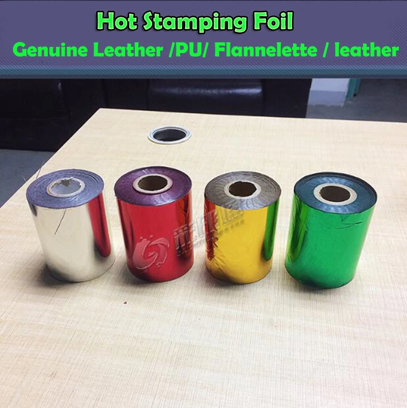 

40MMX120M/Roll Imported Hot Foil Paper Suitable for Genuine Leather/PU/Flannelette Laminator Laminating Transfer Laser