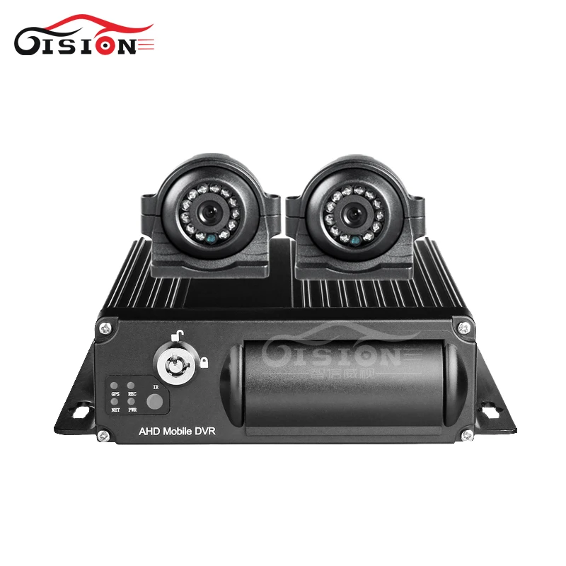 

4CH 1080P SD Card Wifi GPS Vehicle Mobile Dvr For Security System +2Pcs Front Side View Night Vision Waterproof Camera