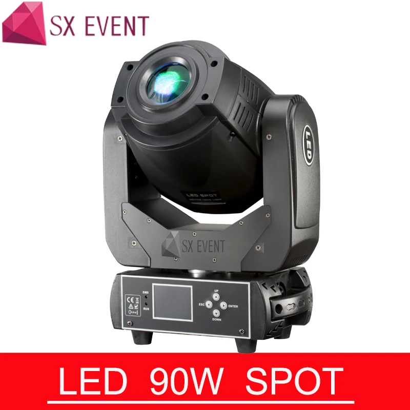 2pcs/lot 90W Gobo LED Moving Head Light 90W LED Spot Lyres with 3 Face Prism for Stage Theater Disco Nightclub Party