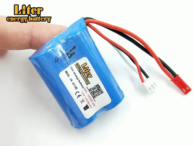 3 sztuk 7.4 V 1300 mAH bateria Lipo do zdalnego sterowania śmigłowca RC łódź 7.4 V 1300 mAH 20C rozładowania 18500 toy baterii cylindryczne