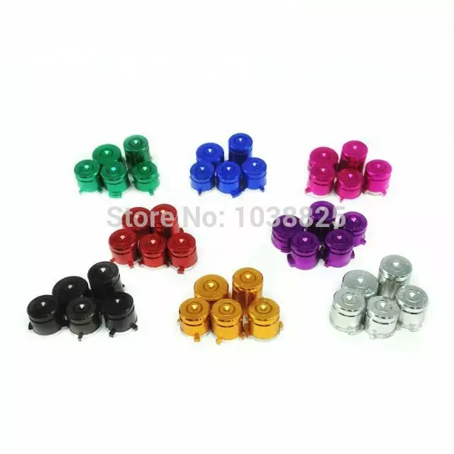 8 colors Metal Bullet Buttons ABXY + Guide Mod Kit For Xbox one controller Aluminium Alloy Metal 9mm Bullet Buttons10sets/lot