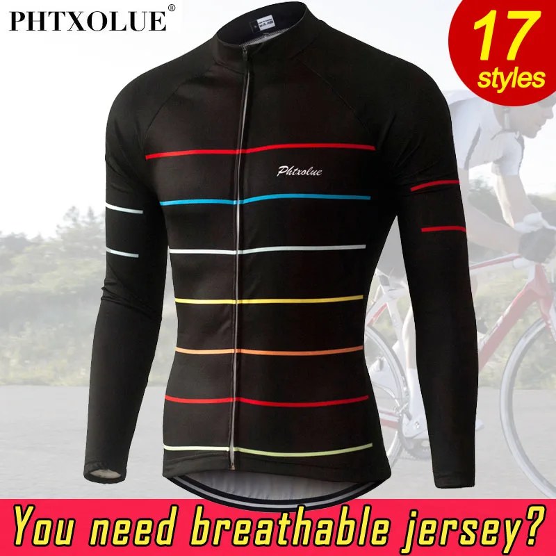 Phtxolue Thermal Fleece Cycling Jerseys Autumn Winter Warm Pro Mtb Long Sleeve Men Bike Wear Spring Summer Cycling Clothing