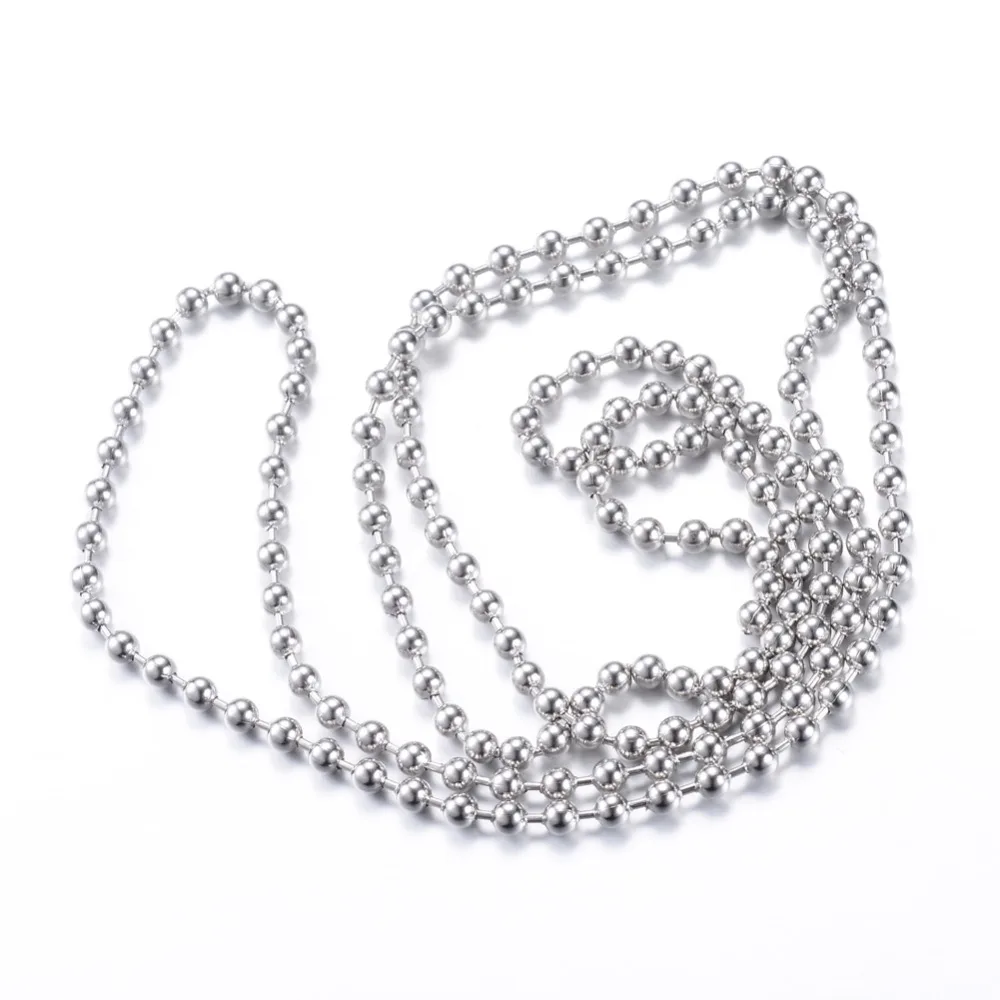 

10m/lot 1.5-4.0mm High Quality 316L Stainless Steel Metal Jewelry Making Ball Beaded Chain for Necklace Bracelet Key Chain DIY