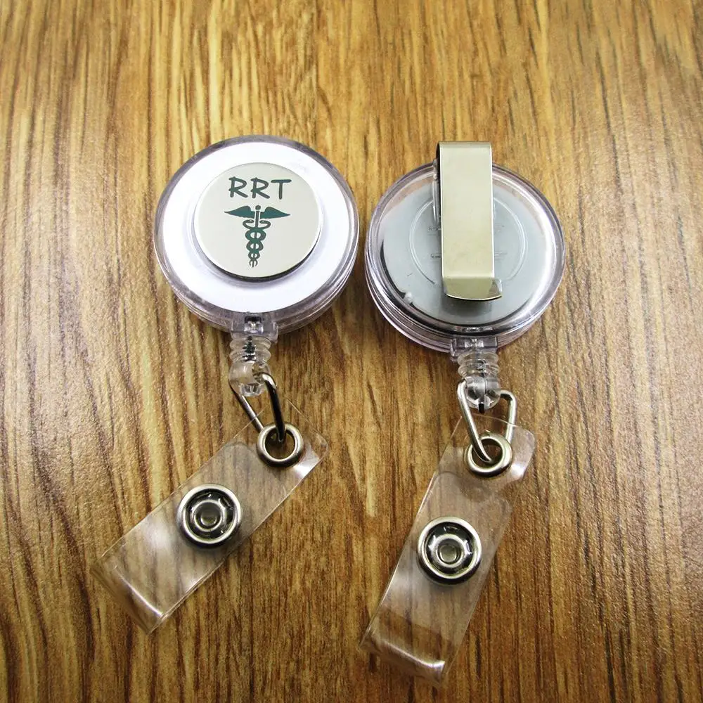 RRT ID Badge Reel for Docter Nurse Teacher Student retractable recoil id badge holder work fun