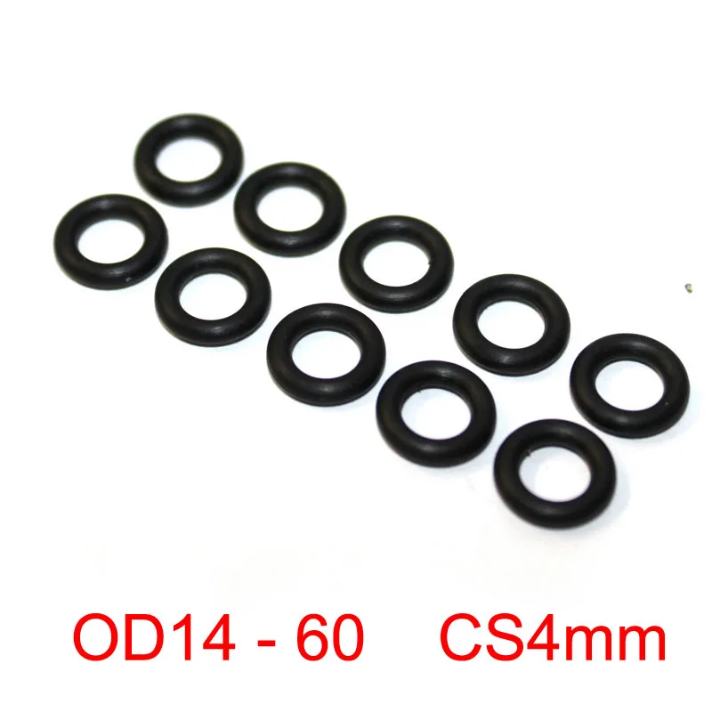 

100 PCS Black NBR rubber O ring O-ring Oring Sealing Rubber Gaskets CS 4mm x OD 14 15 16 17 18 19 20 21 22 23 24 25 26 27 60mm