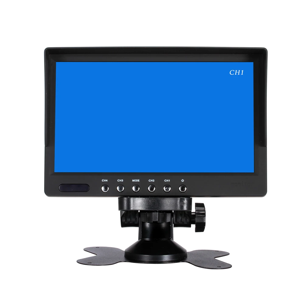 Pantalla de visualización cuádruple de 7 pulgadas, Monitor de TFT-LED CCTV con carcasa de Metal, cubierta de agua para PC, Monitor Multimedia, microscopio aplicable