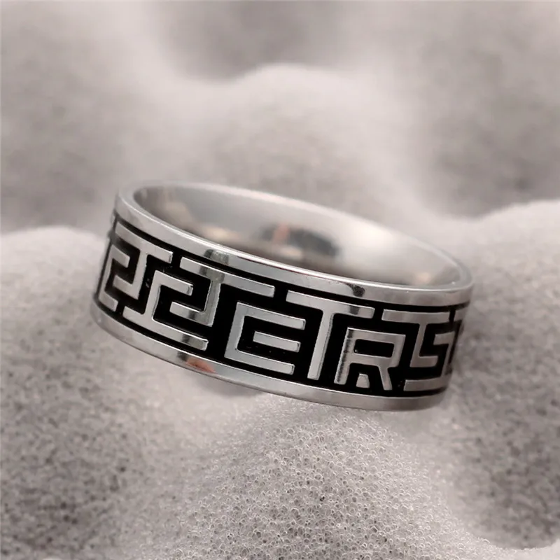 Vintage 316L Stainless Steel Ring for Men And Women Never Fade Power Lucky \